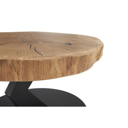 Konferencijski stolić ODIN, promjer 75 cm, hrast/crna
