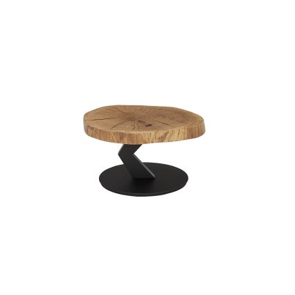 Konferencijski stolić ODIN, promjer 75 cm, hrast/crna
