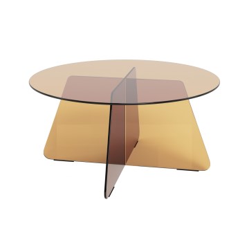 Konferencijski stolić SANOS 80 cm u dimljeno-smeđoj boji