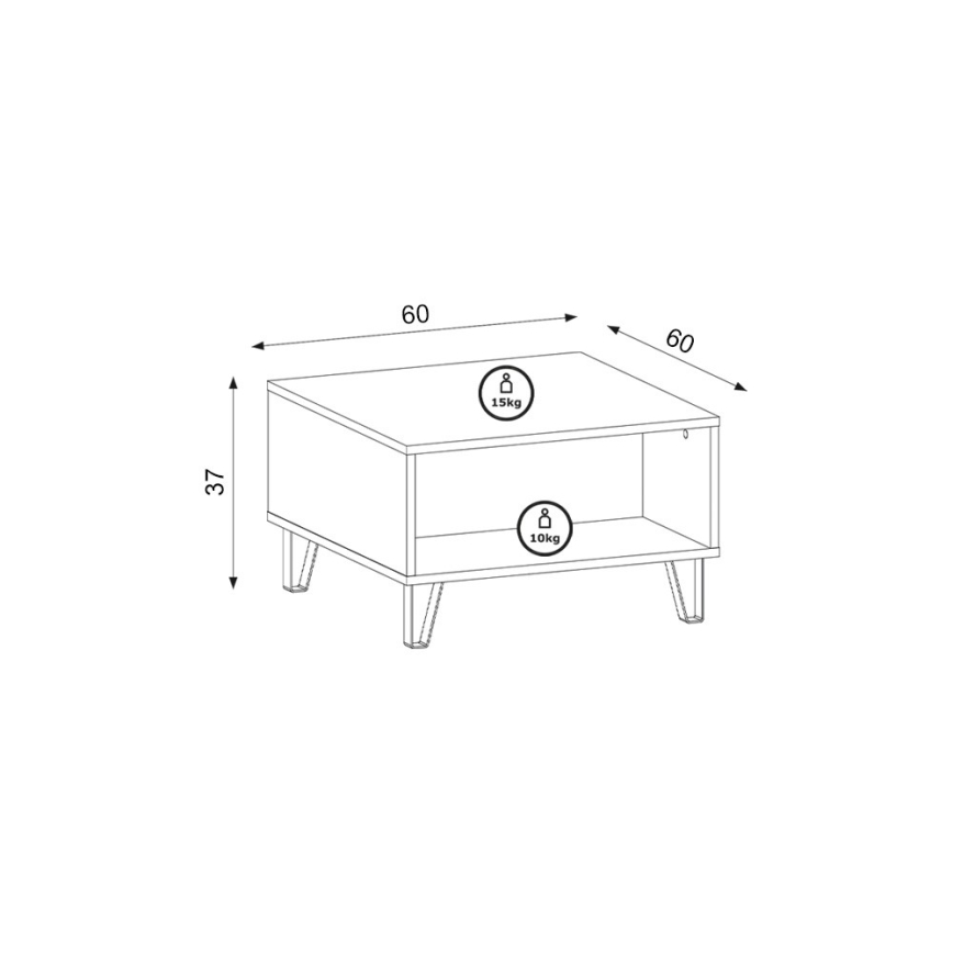 Konferencijski stolić SULA hrast artisan