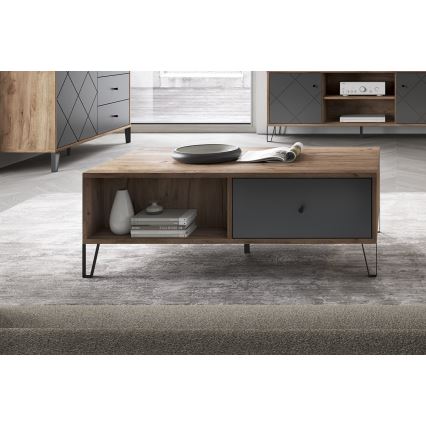 Konferencijski stolić SULA hrast craft/crrna