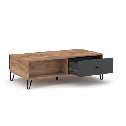 Konferencijski stolić SULA hrast craft/crrna