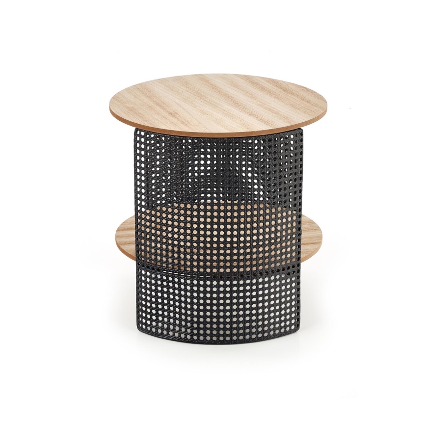 Konferencijski stolić TRAFICA 41x41 cm crna/bež