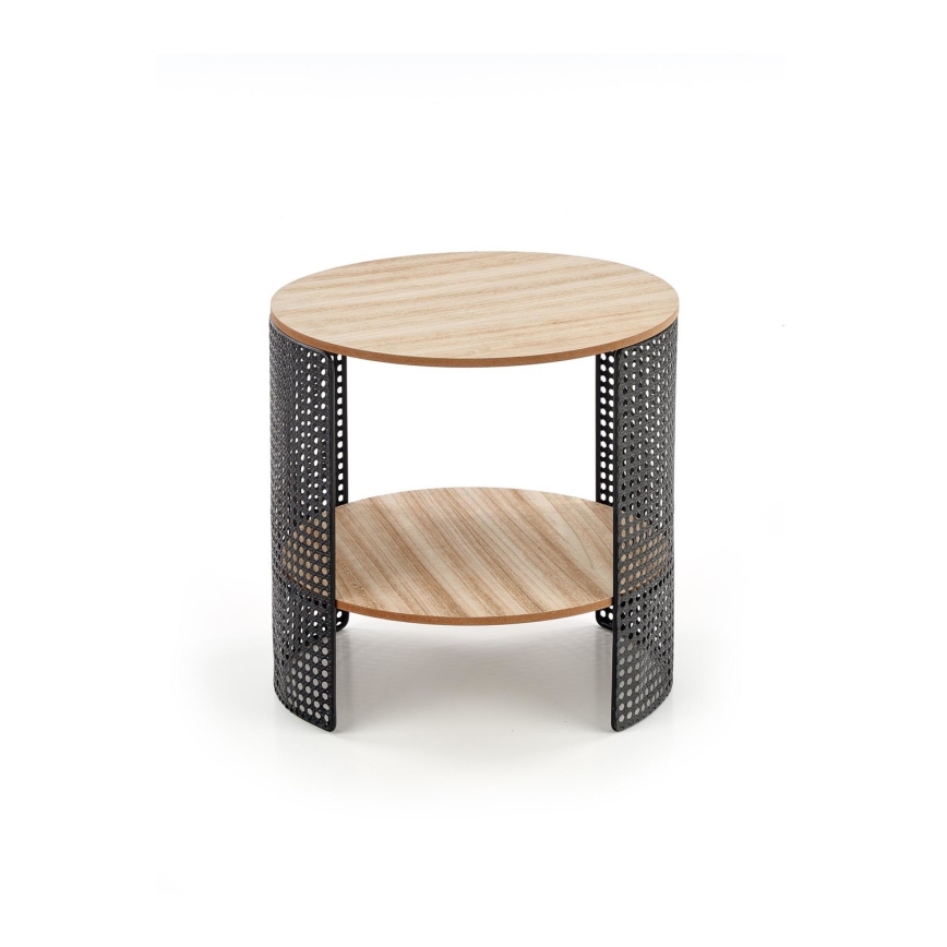 Konferencijski stolić TRAFICA 41x41 cm crna/bež