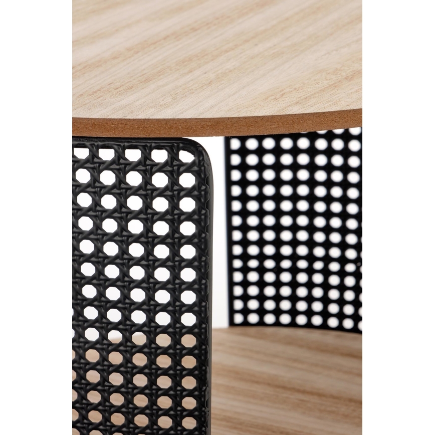 Konferencijski stolić TRAFICA 41x41 cm crna/bež