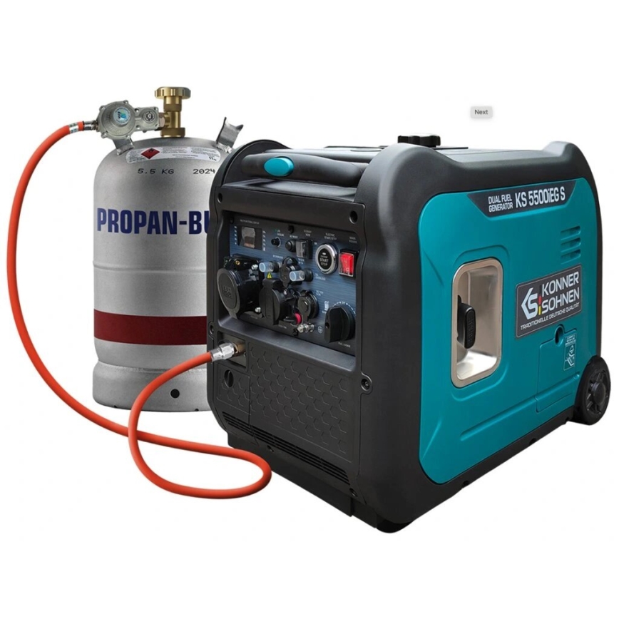 Könner & Söhnen 13046 - Plinski i benzinski inverterski generator struje KS 5500iEG S 5500W