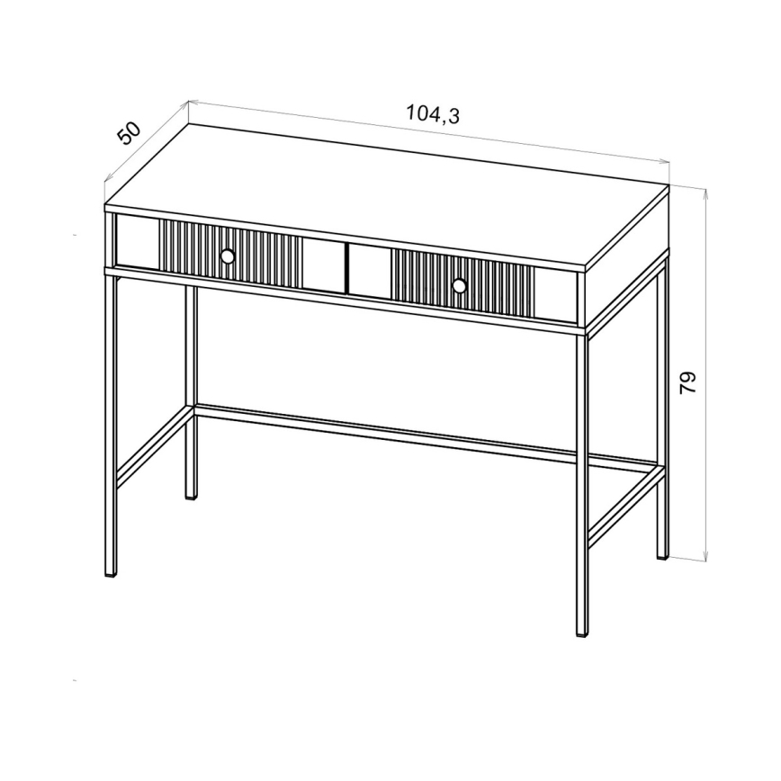 Konzolni stol LUE 104x50 cm crne boje