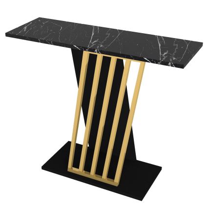 Konzolni stolić GRAVITY 76,8x90 cm crna/zlatna
