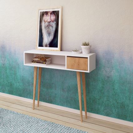 Konzolni stolić KIOGI 94x100 cm bijela/bež