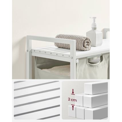 Koš za rublje REX bijeli