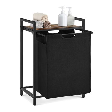 Koš za rublje REX smeđa/crna