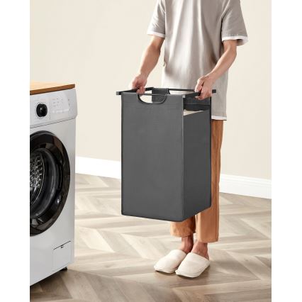 Koš za rublje REX smeđa/siva