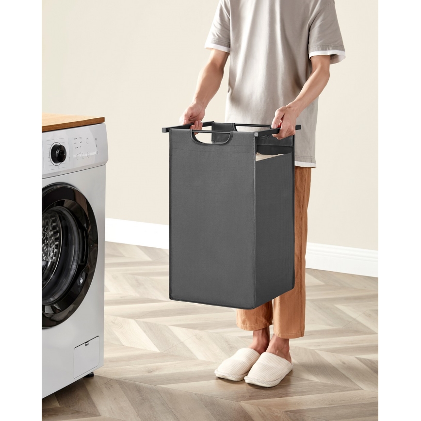 Koš za rublje REX smeđa/siva