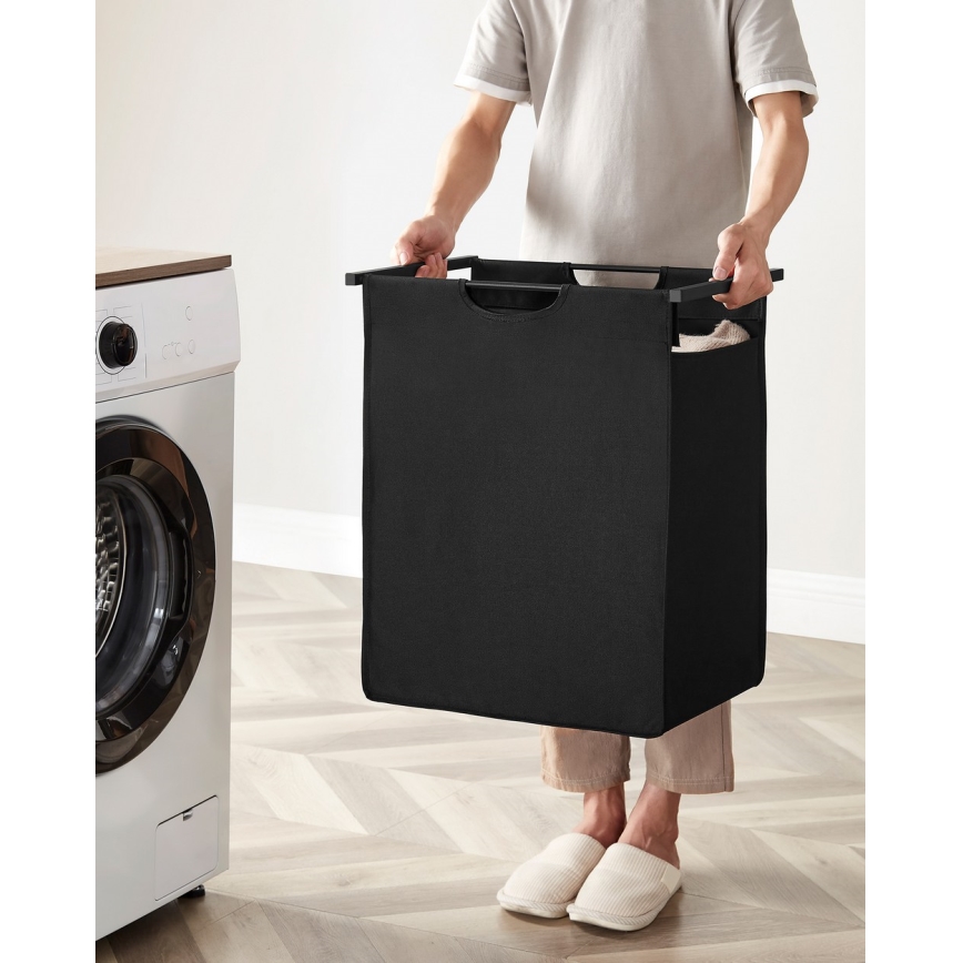 Koš za rublje REX smeđi/crni