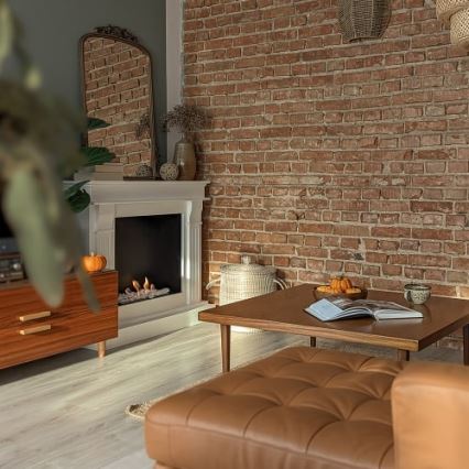 Kratki - BIO kamin 97,9x115 cm 3kW bijeli