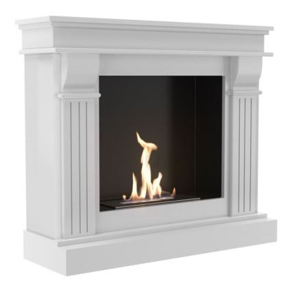 Kratki - BIO kamin 97,9x115 cm 3kW bijeli