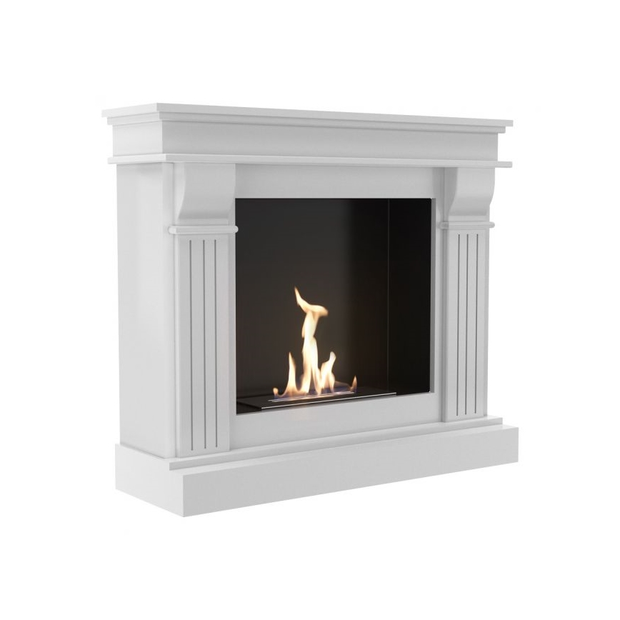 Kratki - BIO kamin 97,9x115 cm 3kW bijeli