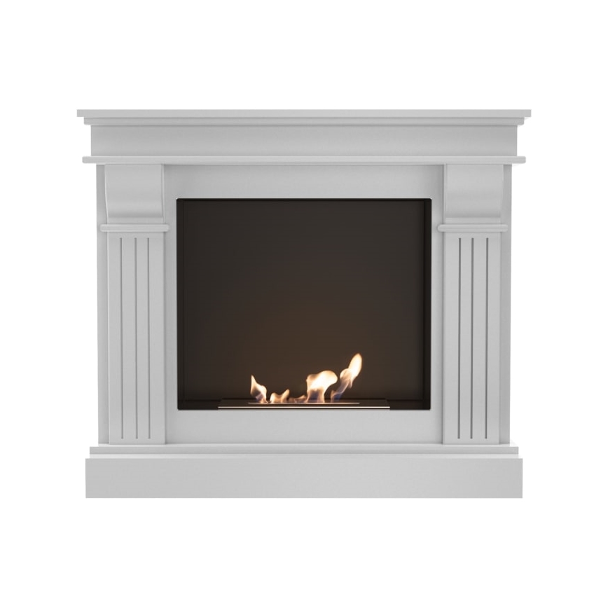 Kratki - BIO kamin 97,9x115 cm 3kW bijeli