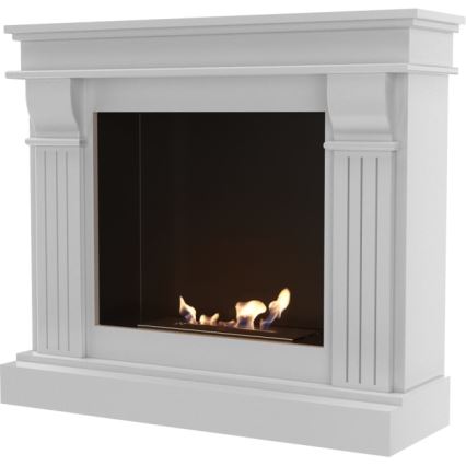 Kratki - BIO kamin 97,9x115 cm 3kW bijeli