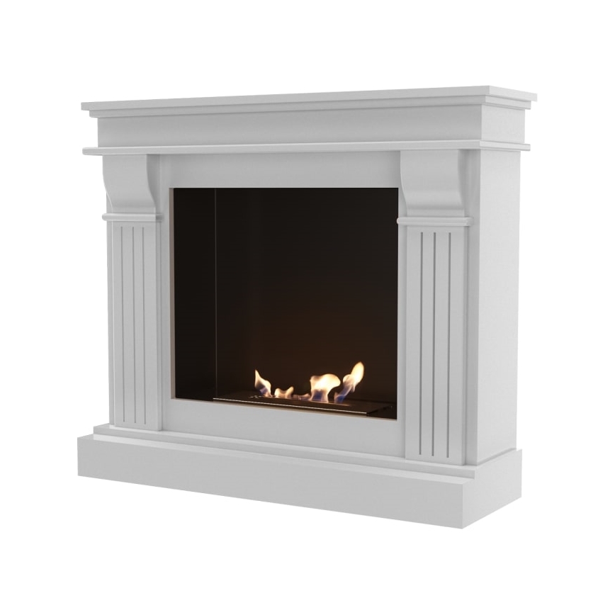 Kratki - BIO kamin 97,9x115 cm 3kW bijeli