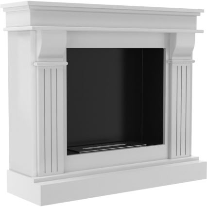 Kratki - BIO kamin 97,9x115 cm 3kW bijeli
