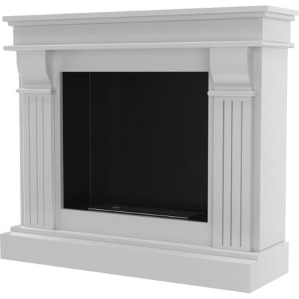 Kratki - BIO kamin 97,9x115 cm 3kW bijeli