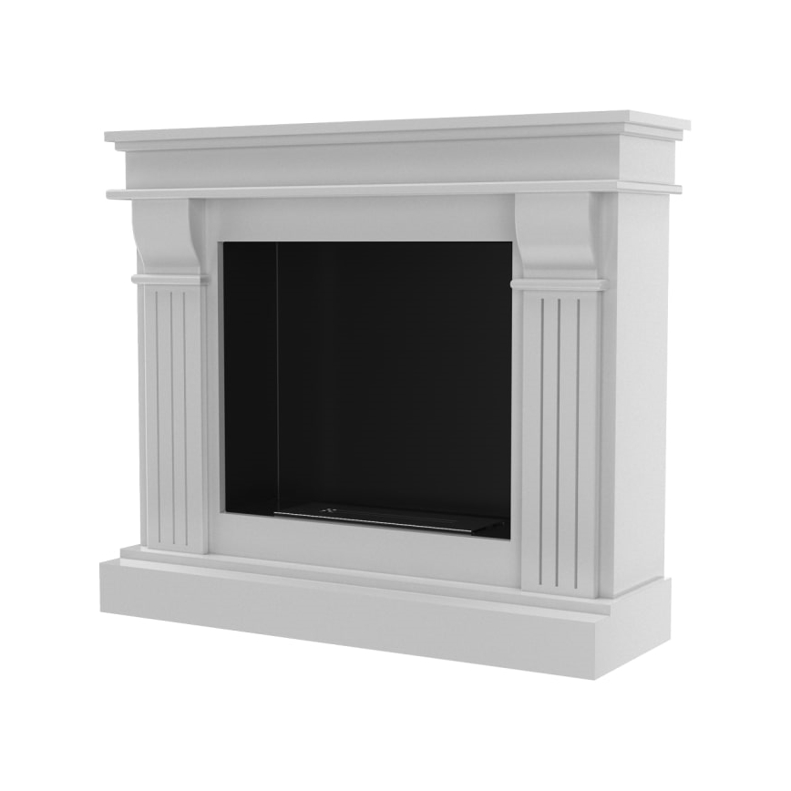 Kratki - BIO kamin 97,9x115 cm 3kW bijeli