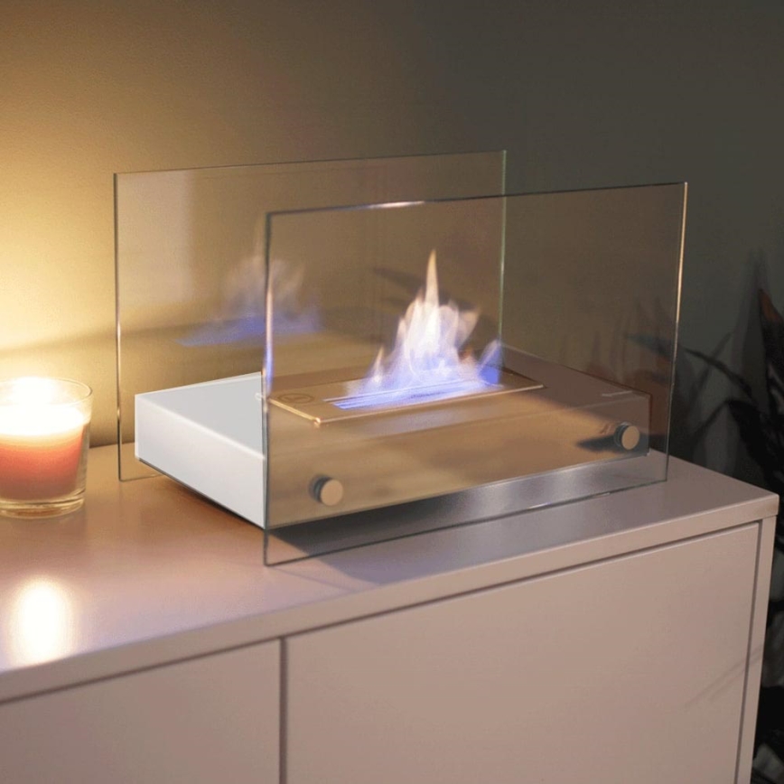 Kratki - BIO kamin 25,2x39cm 1kW bijeli