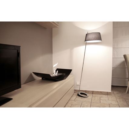 Kratki - BIO kamin 12,4x47 cm 1kW crni