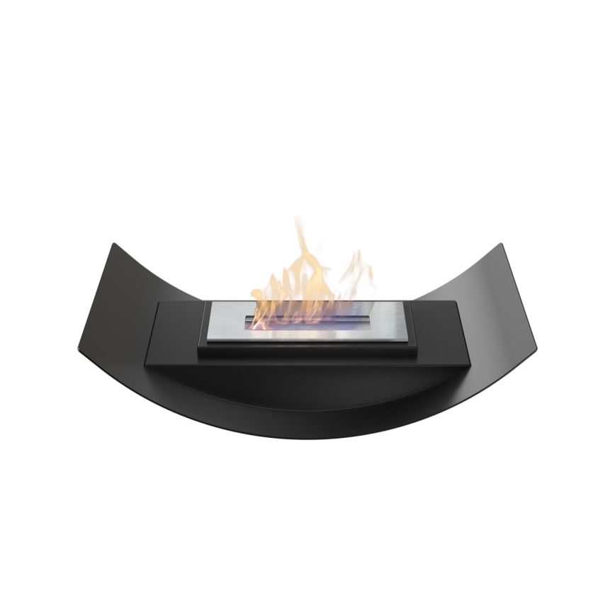 Kratki - BIO kamin 12,4x47 cm 1kW crni