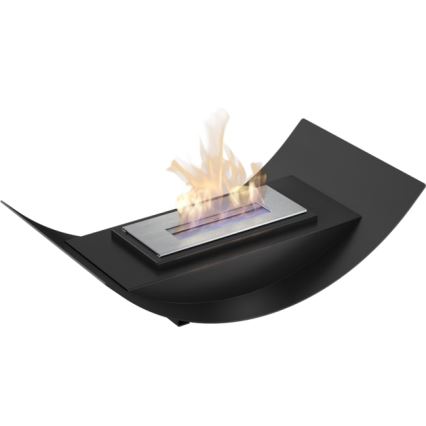 Kratki - BIO kamin 12,4x47 cm 1kW crni