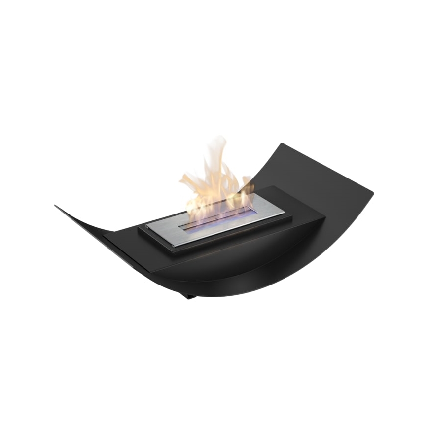 Kratki - BIO kamin 12,4x47 cm 1kW crni
