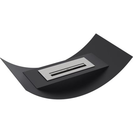 Kratki - BIO kamin 12,4x47 cm 1kW crni