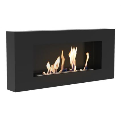 Kratki - Zidni BIO kamin 40x90 cm 1,5kW crna