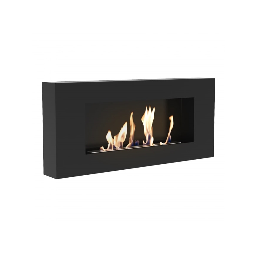 Kratki - Zidni BIO kamin 40x90 cm 1,5kW crna
