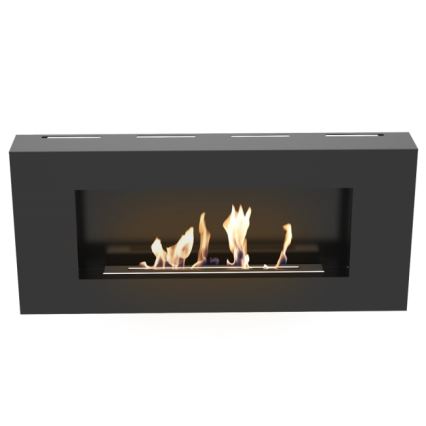 Kratki - Zidni BIO kamin 40x90 cm 1,5kW crna