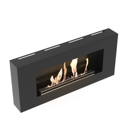 Kratki - Zidni BIO kamin 40x90 cm 1,5kW crna