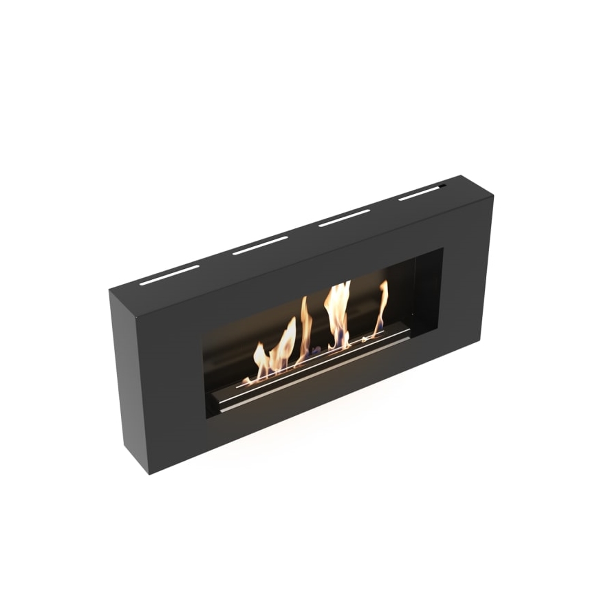 Kratki - Zidni BIO kamin 40x90 cm 1,5kW crna