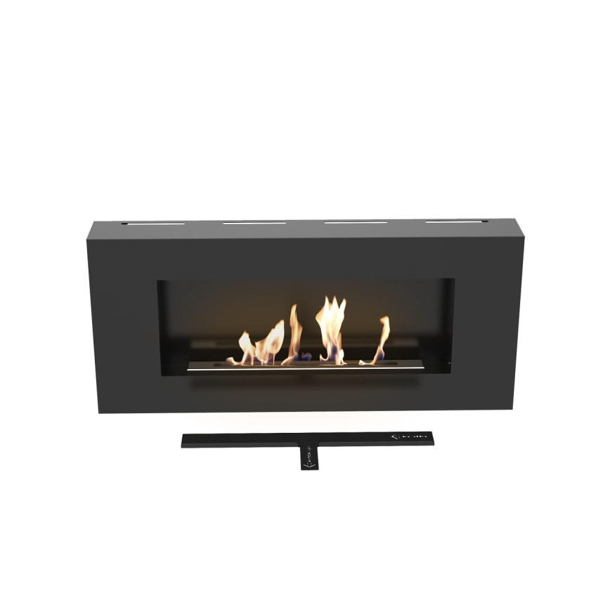 Kratki - Zidni BIO kamin 40x90 cm 1,5kW crna