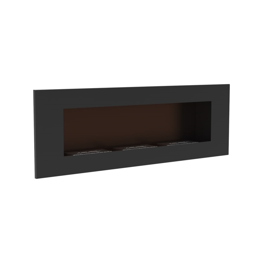 Kratki - Ugrađeni BIO kamin 40x120 cm 3x1,1kW crna