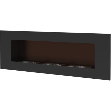 Kratki - Ugrađeni BIO kamin 40x120 cm 3x1,1kW crna