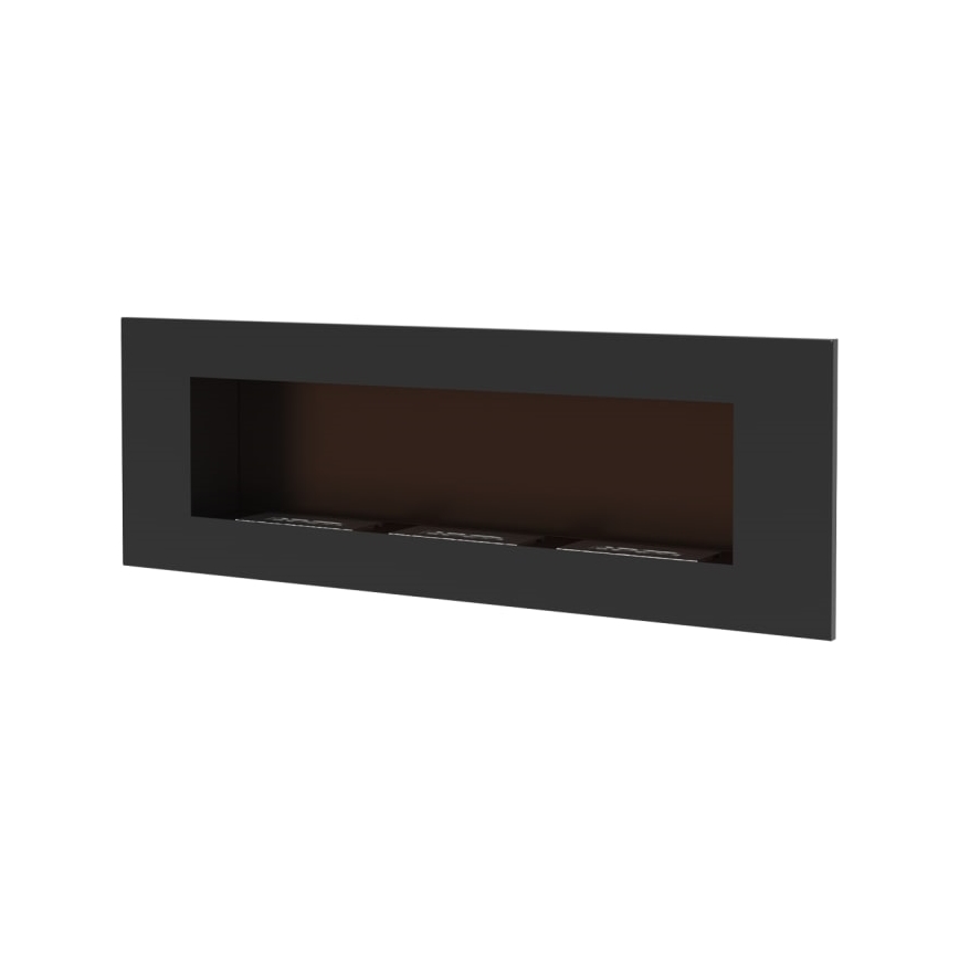 Kratki - Ugrađeni BIO kamin 40x120 cm 3x1,1kW crna