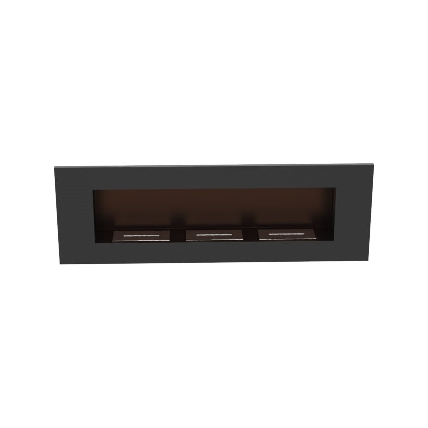Kratki - Ugrađeni BIO kamin 40x120 cm 3x1,1kW crna
