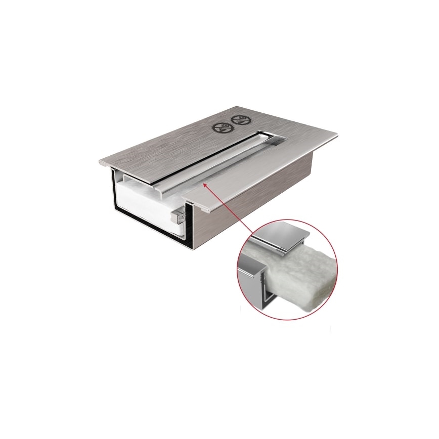 Kratki - Ugrađeni BIO kamin 40x120 cm 3x1,1kW crna