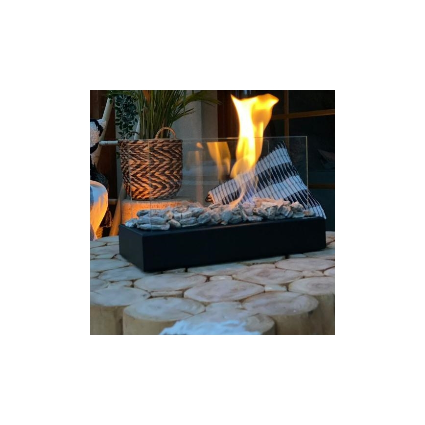 Kratki - BIO kamin 21,8x35,4 cm 1kW crna