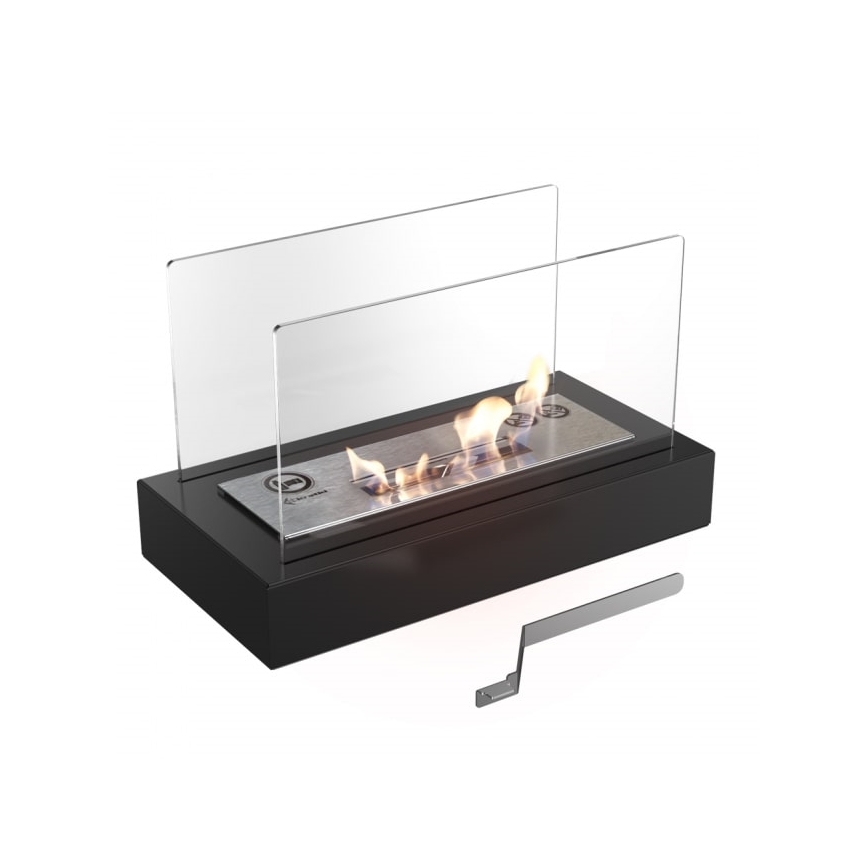 Kratki - BIO kamin 21,8x35,4 cm 1kW crna