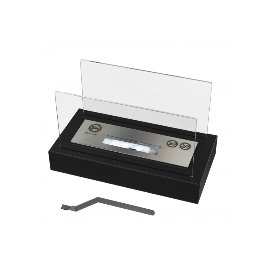 Kratki - BIO kamin 21,8x35,4 cm 1kW crna