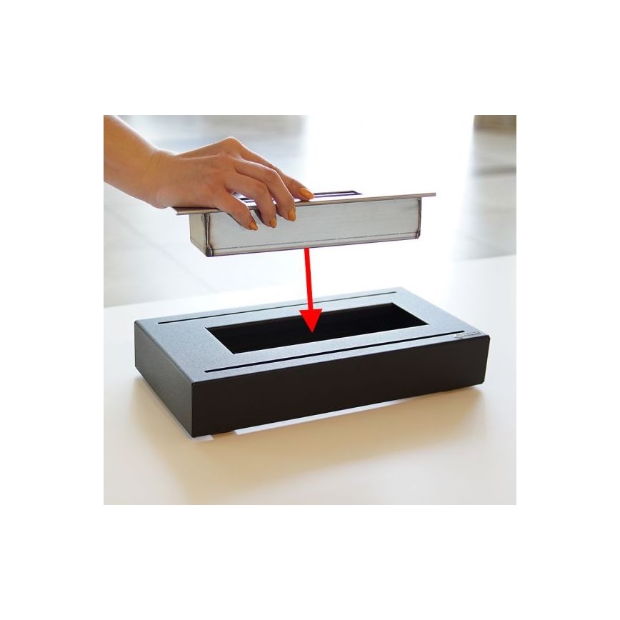 Kratki - BIO kamin 21,8x35,4 cm 1kW crna