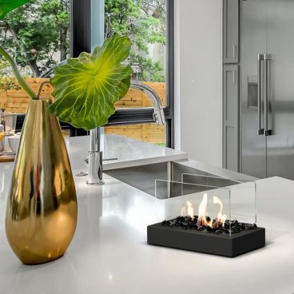 Kratki - BIO kamin 21,8x35,4 cm 1kW crni