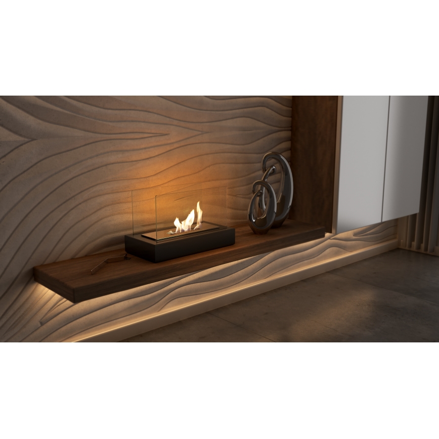 Kratki - BIO kamin 21,8x35,4 cm 1kW crni